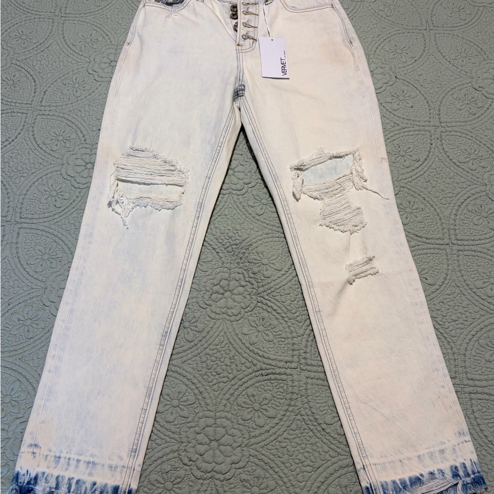 Vervet Los Angeles High Rise Distressed Jeans Size 24 NWT